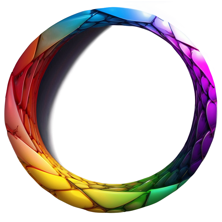 Rainbow Circle Fractal Art Png 06262024 PNG Image