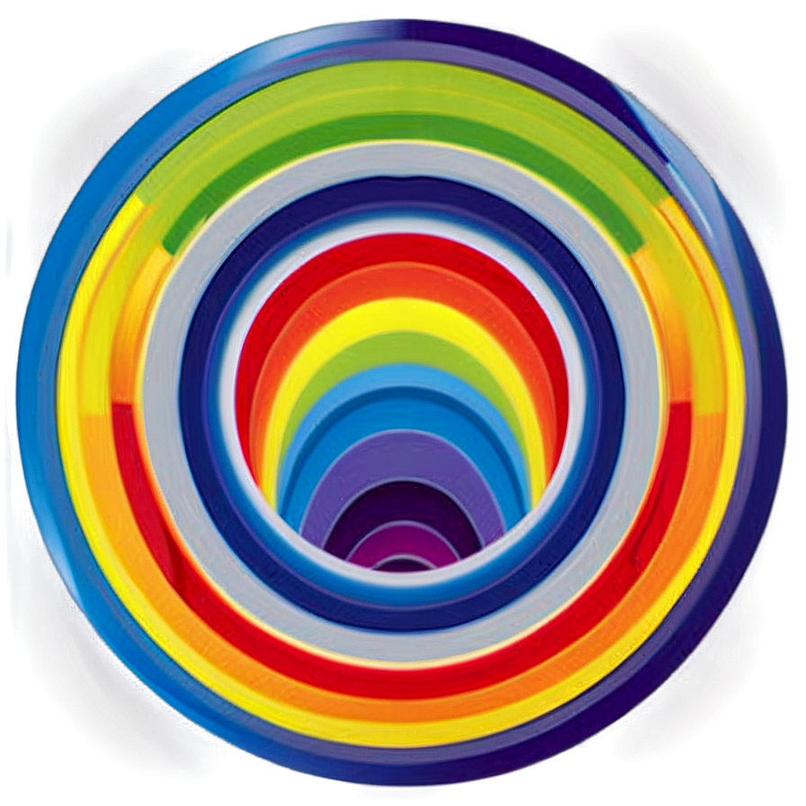 Rainbow Circle Optical Illusion Png Pec PNG Image