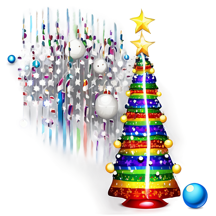 Rainbow Colored Arbol De Navidad Png Ilr67 PNG Image