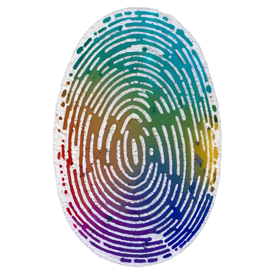 Rainbow Colored Fingerprint Png 05242024 PNG Image