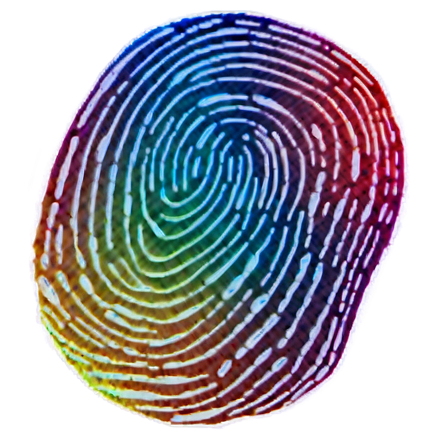 Rainbow Colored Fingerprint Png 05242024 PNG Image