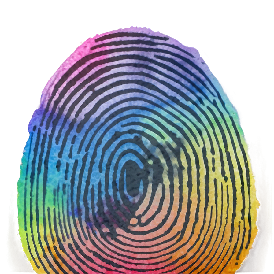 Rainbow Colored Fingerprint Png 49 PNG Image