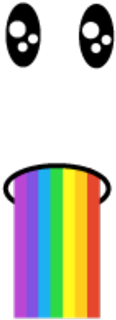 Rainbow Cylinder Roblox Face PNG Image