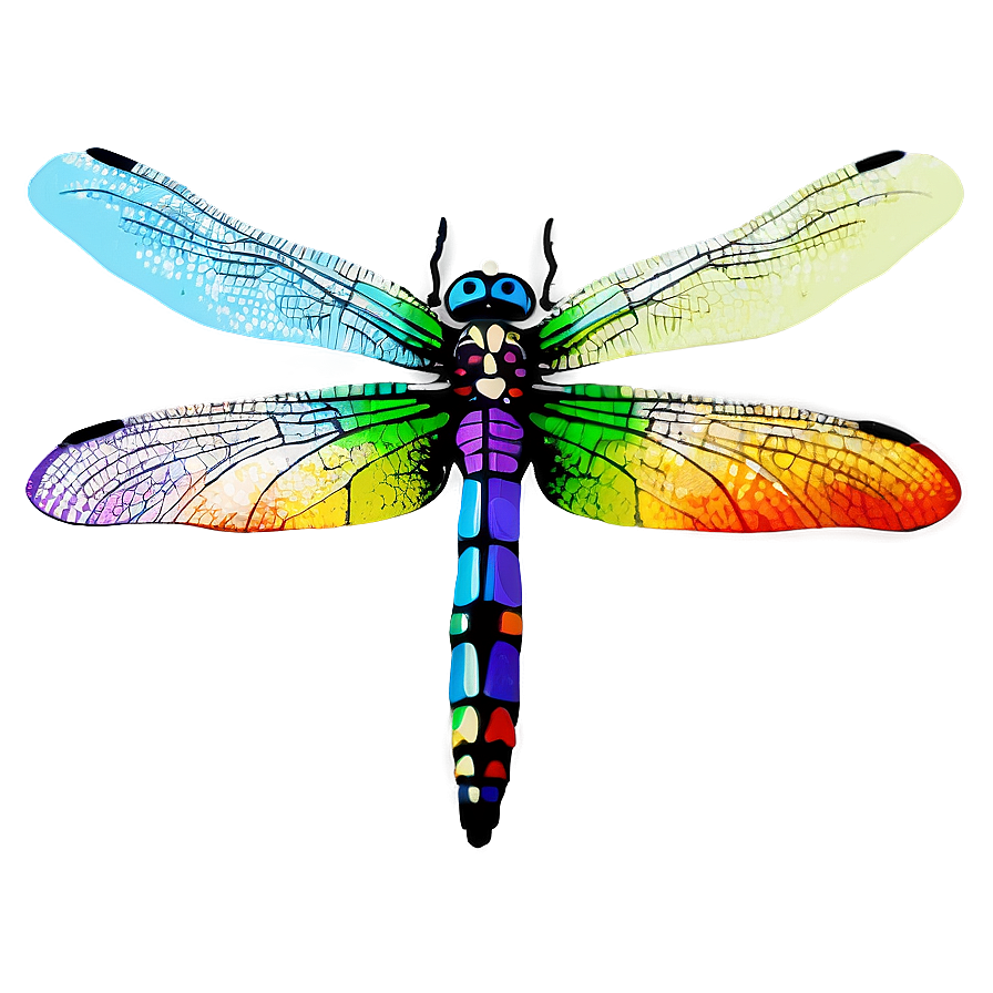 Rainbow Dragonfly Png Khv PNG Image