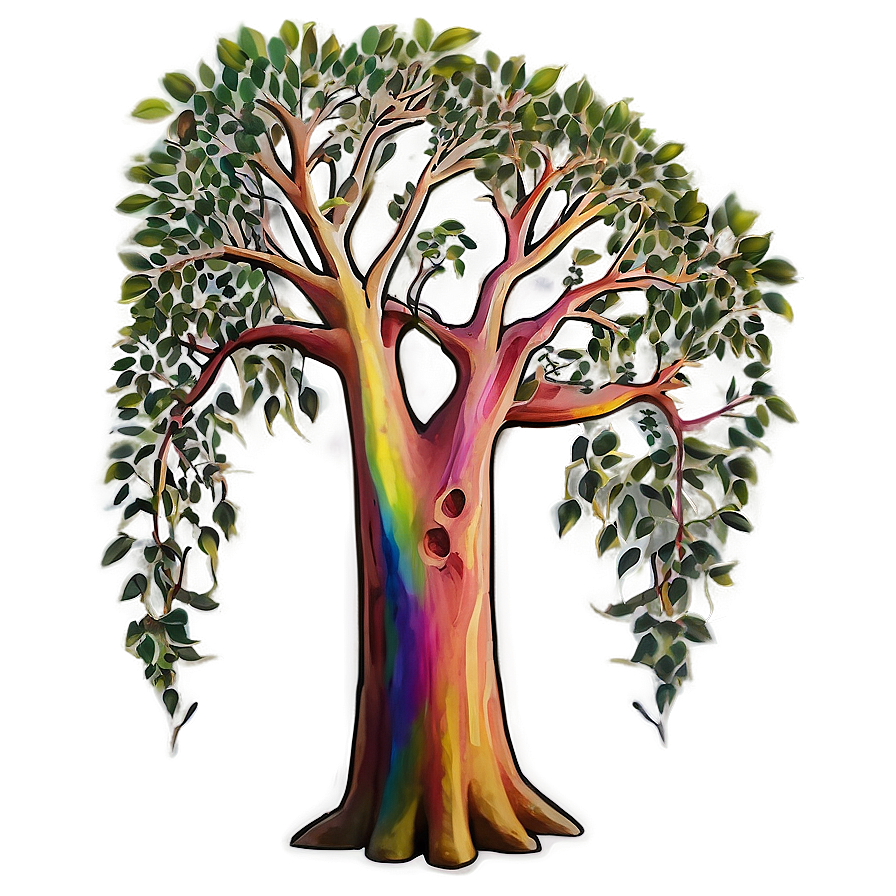 Rainbow Eucalyptus Tree Png 05242024 PNG Image