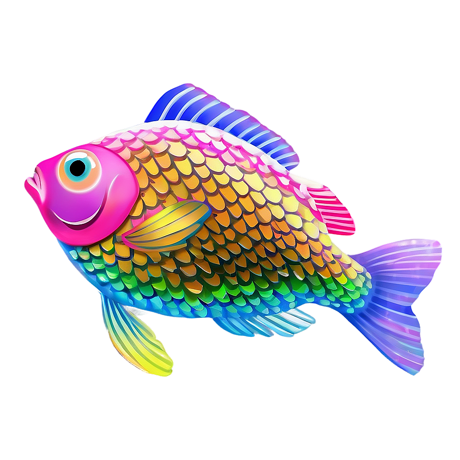 Rainbow Fish Scale Pattern Png 24 PNG Image