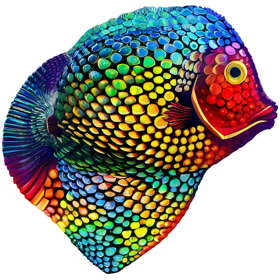 Rainbow Fish Scale Pattern Png 27 PNG Image