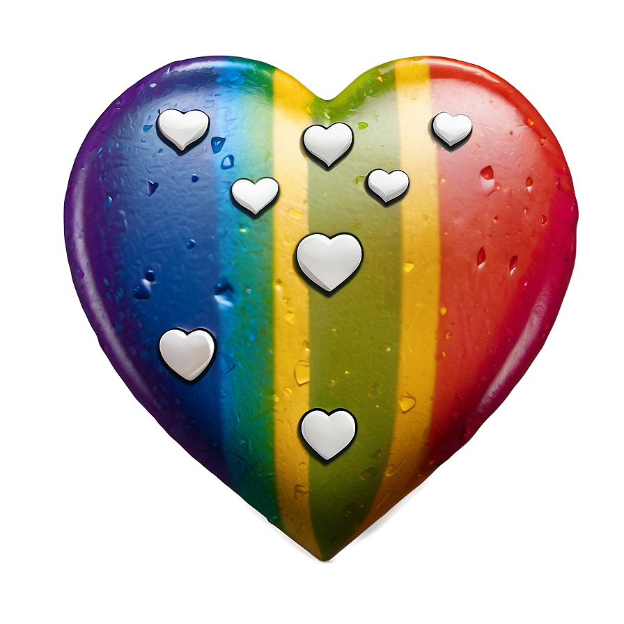 Rainbow Heart Button Png Kiv79 PNG Image