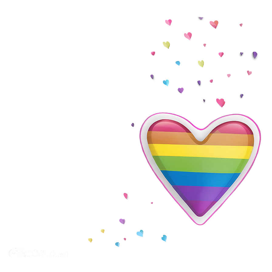 Rainbow Heart Button Png Xpt74 PNG Image