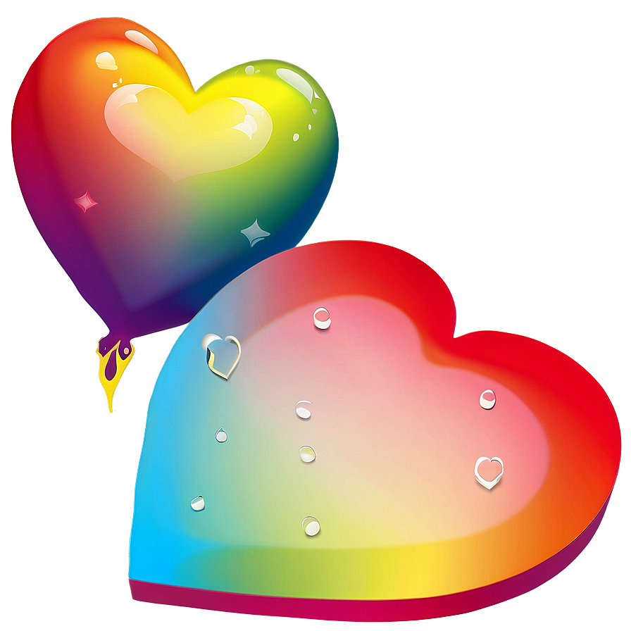 Rainbow Heart Clipart Png 69 PNG Image