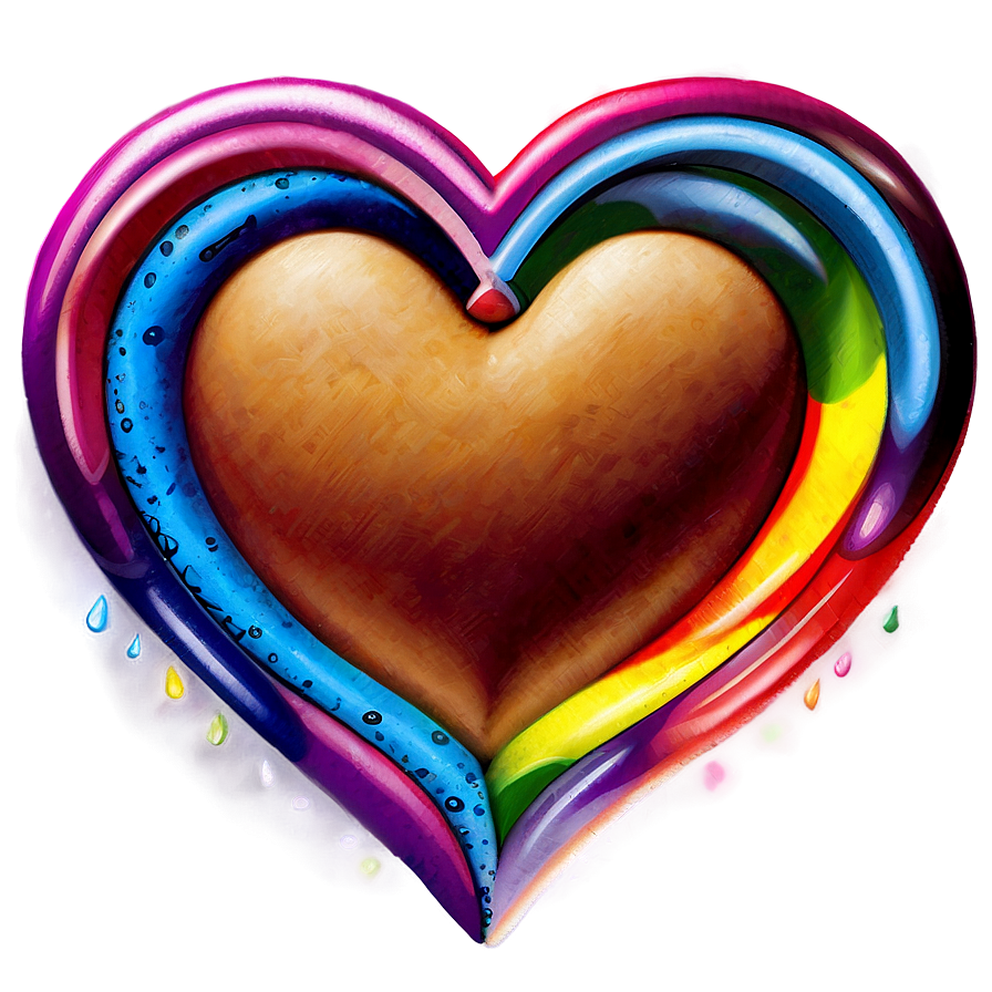 Rainbow Heart Color Png A PNG Image