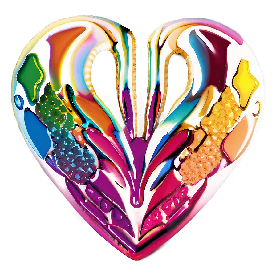 Rainbow Heart Color Png C PNG Image