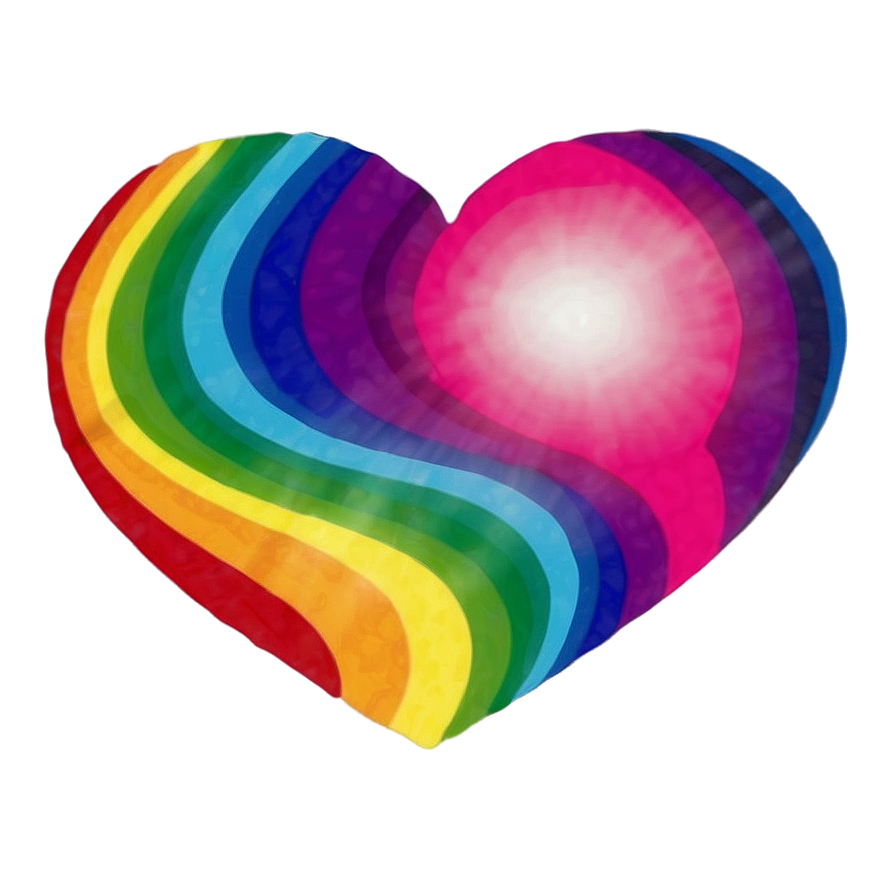 Rainbow Heart In Space Png Ljh15 PNG Image