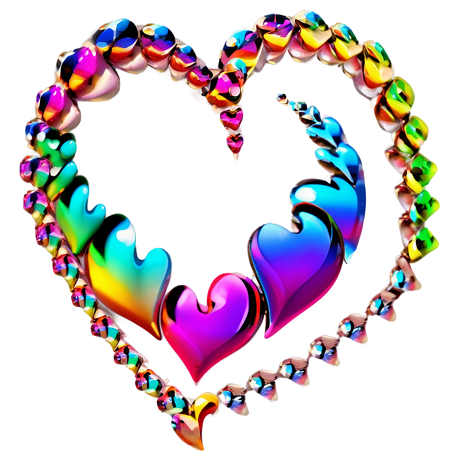 Rainbow Heart Png Eiq PNG Image