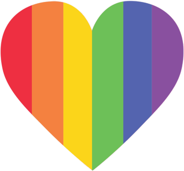 Rainbow Heart Symbol L G B T Q Representation PNG Image