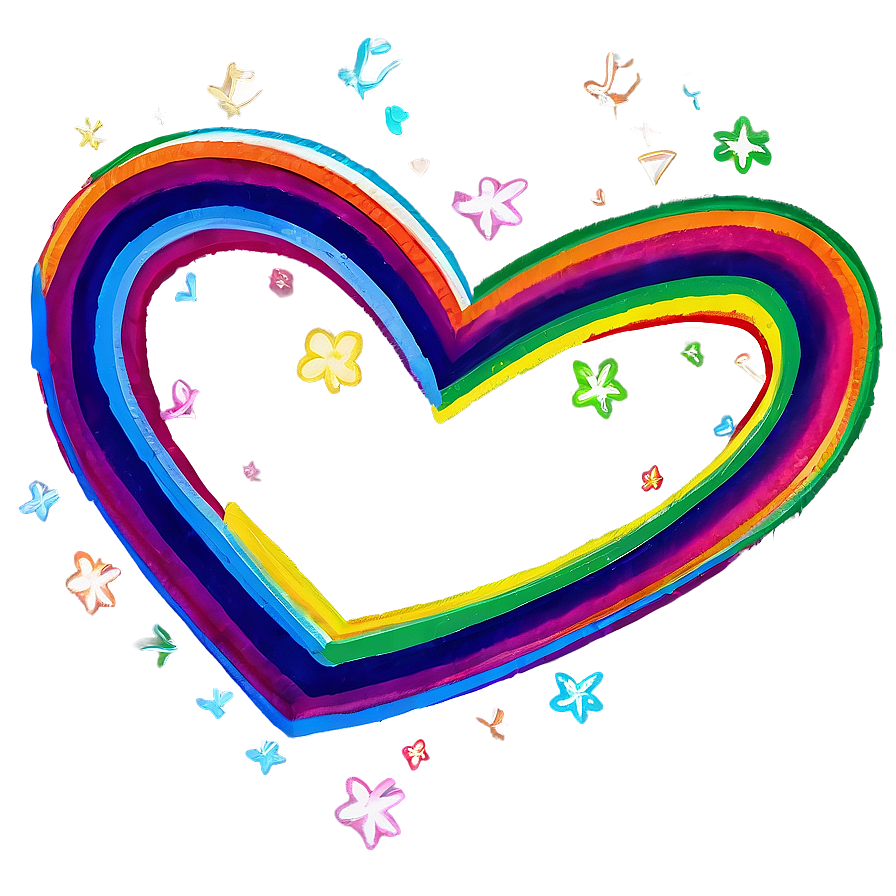 Rainbow Heart Transparent Background Png 06252024 PNG Image