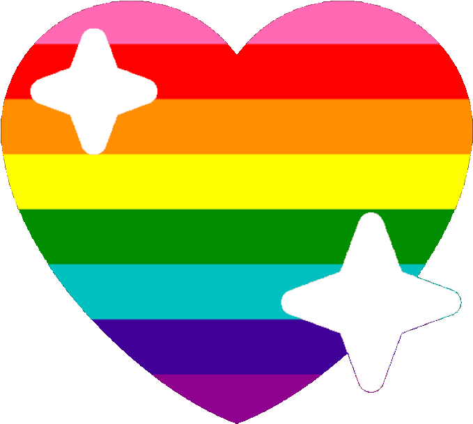 Rainbow Heartwith Stars Emoji.png PNG Image