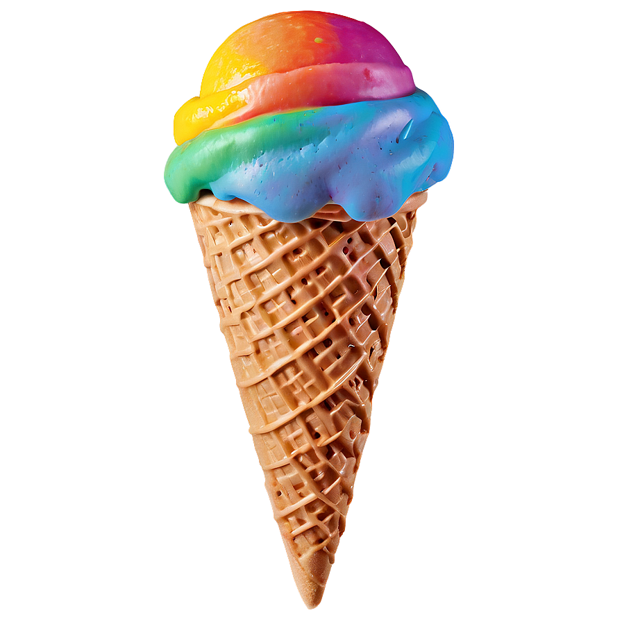 Rainbow Ice Cream Cone Png 05252024 PNG Image