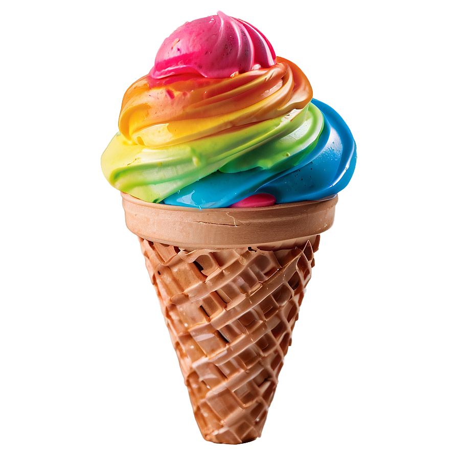 Rainbow Ice Cream Cone Png 62 PNG Image