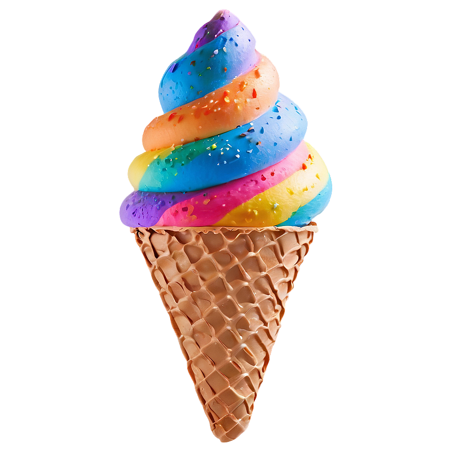 Rainbow Ice Cream Cone Png 94 PNG Image