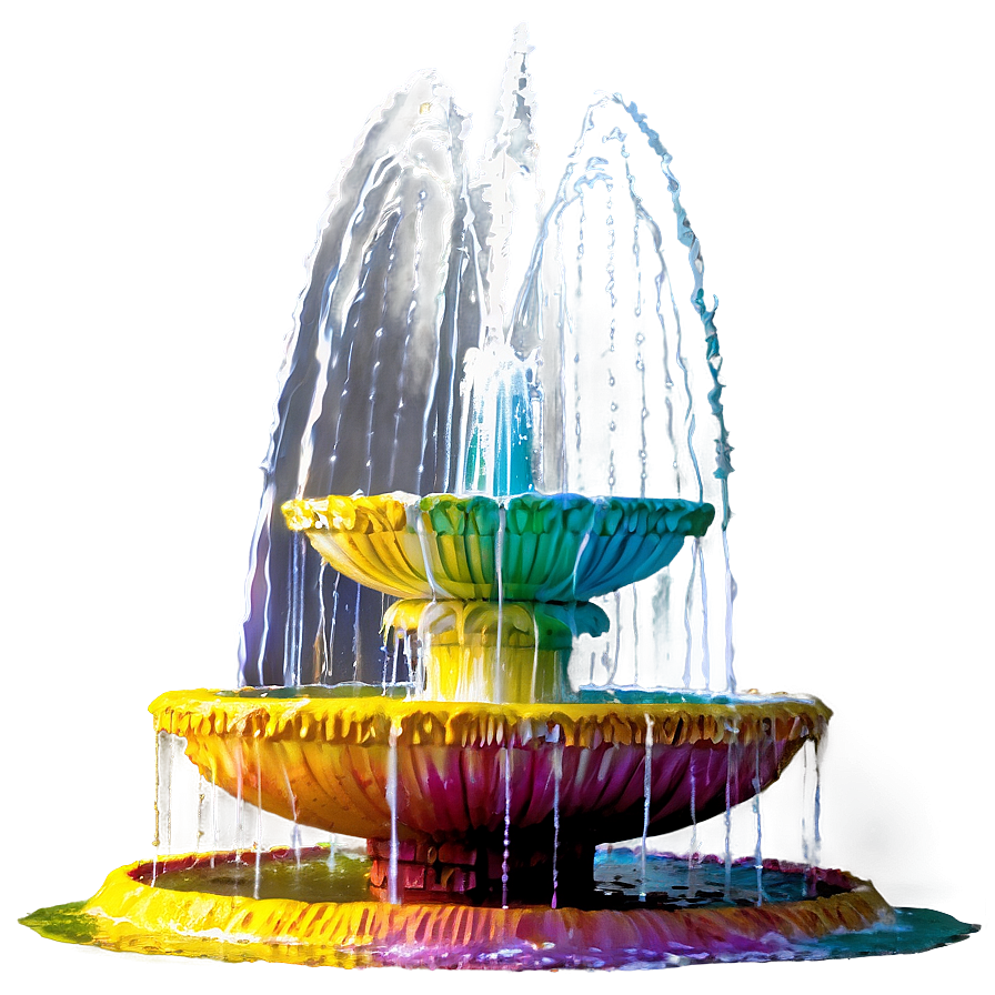 Rainbow Illuminated Fountain Png 71 PNG Image