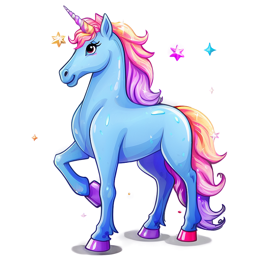 Rainbow Mane Unicorn Clipart Png 06262024 PNG Image