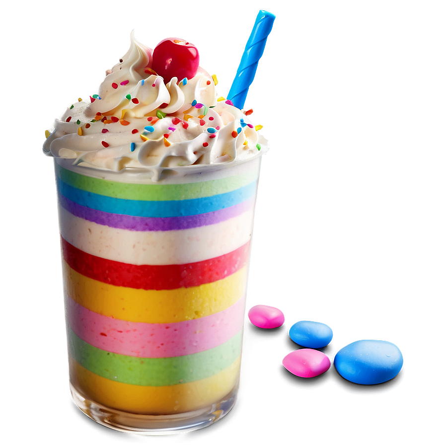 Rainbow Milkshake Png Mpa PNG Image