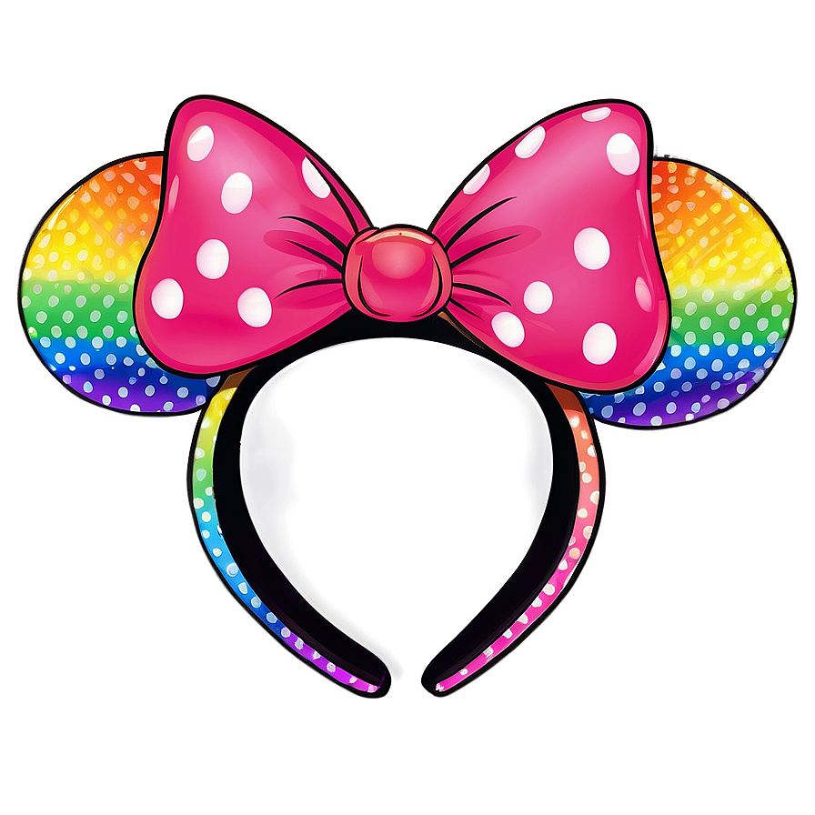 Rainbow Minnie Mouse Ears Png 80 PNG Image