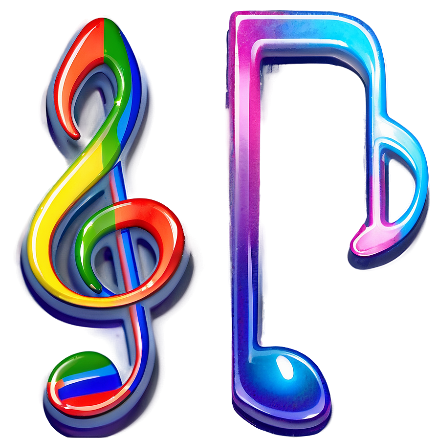 Rainbow Music Note Png 04292024 PNG Image