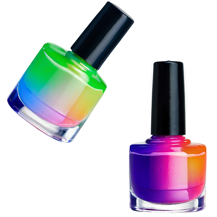 Rainbow Nail Polish Bottle Png 34 PNG Image