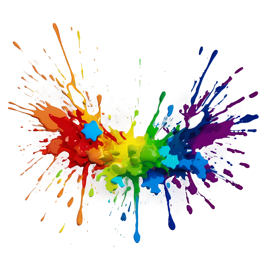 Rainbow Paint Splatter Png Jsr68 PNG Image