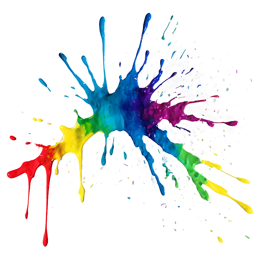 Rainbow Paint Splatter Png Oda74 PNG Image