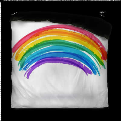 Rainbow Painted Pillowon Transparent Background PNG Image