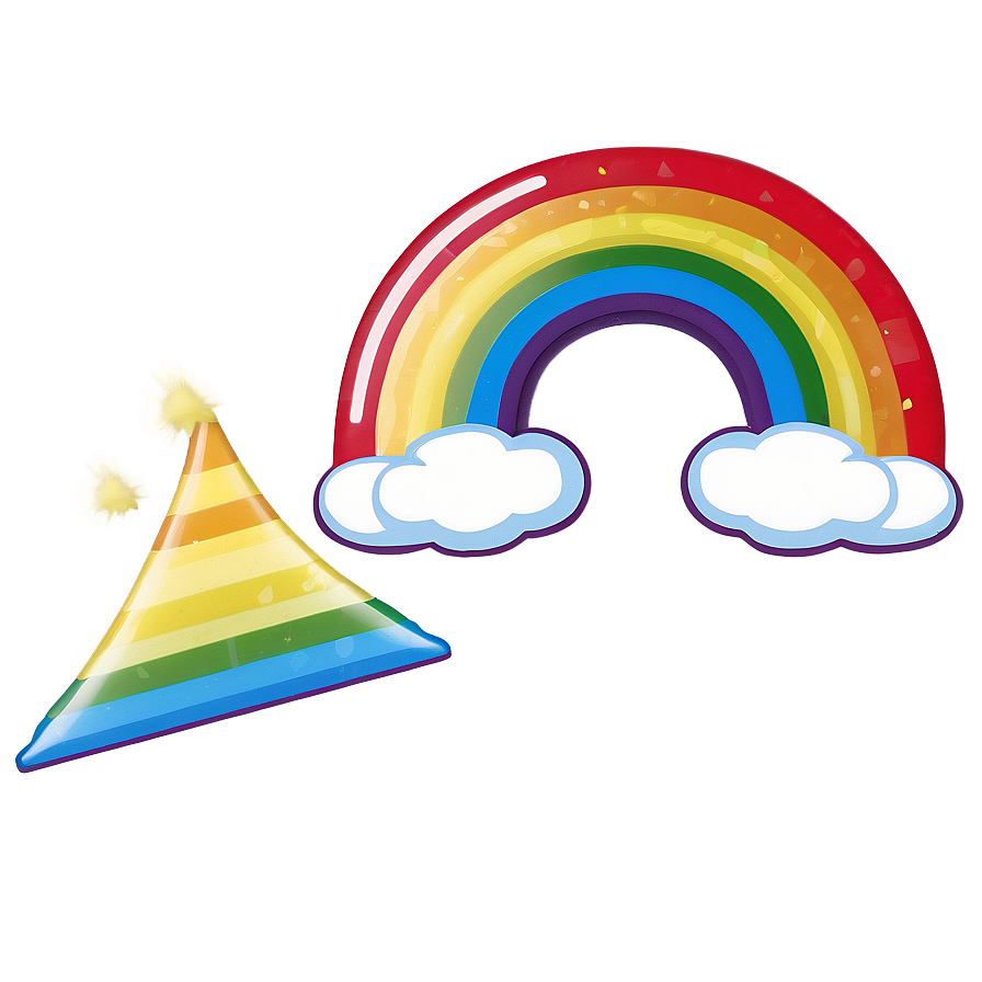 Rainbow Party Emoji Png Dax PNG Image