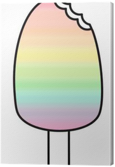 Rainbow Popsicle With Bite PNG Image