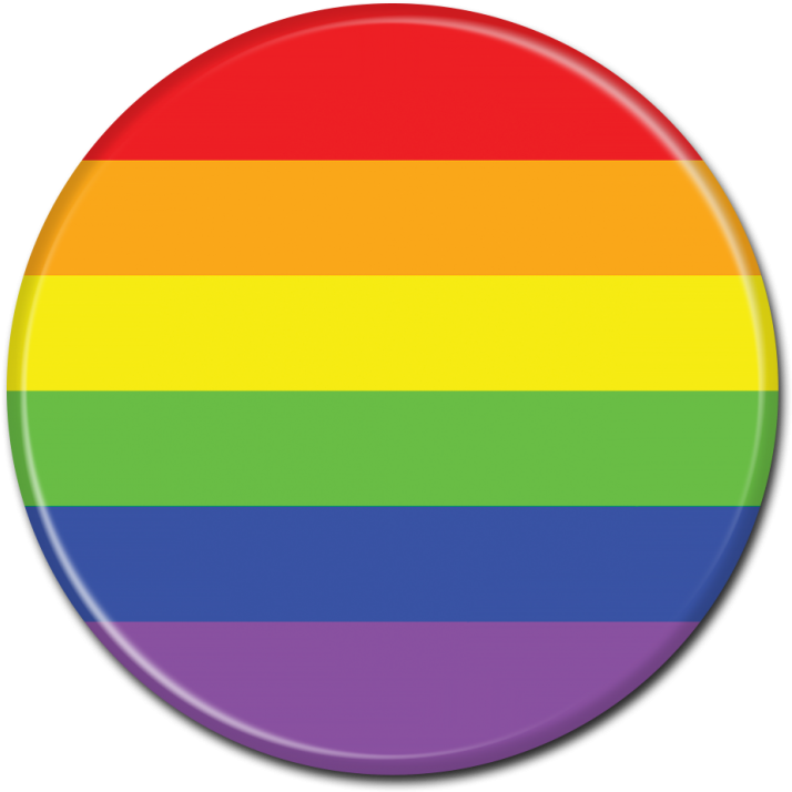 Rainbow Pride Button PNG Image