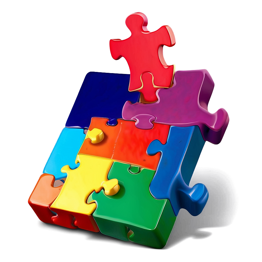 Rainbow Puzzle Pieces Png Fje21 PNG Image