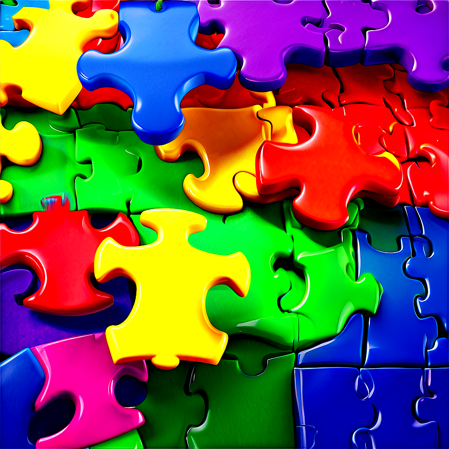 Rainbow Puzzle Pieces Png Vbo PNG Image