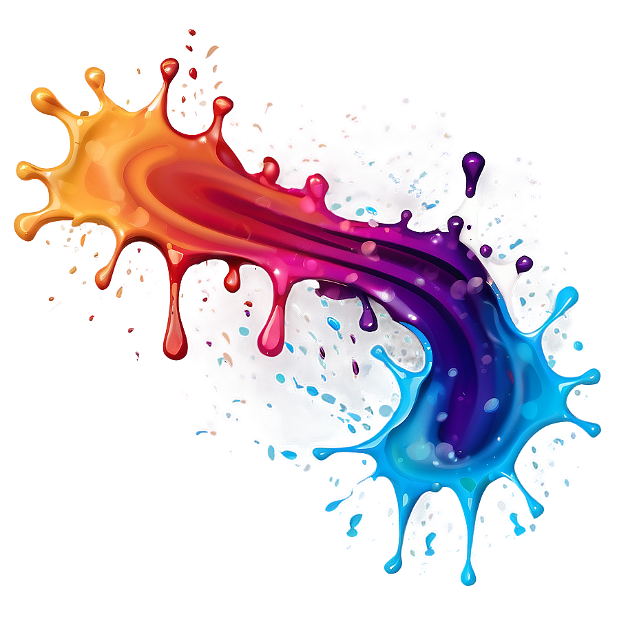 Rainbow Splash Artwork Png Ebk PNG Image