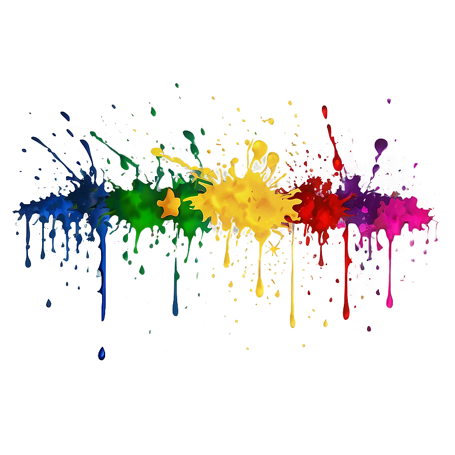 Rainbow Splatter Art Png 05042024 PNG Image