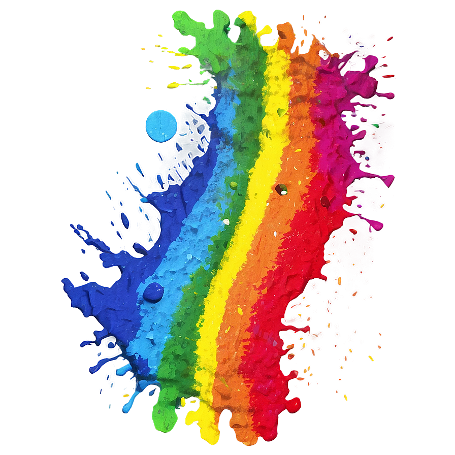 Rainbow Splatter Art Png 43 PNG Image