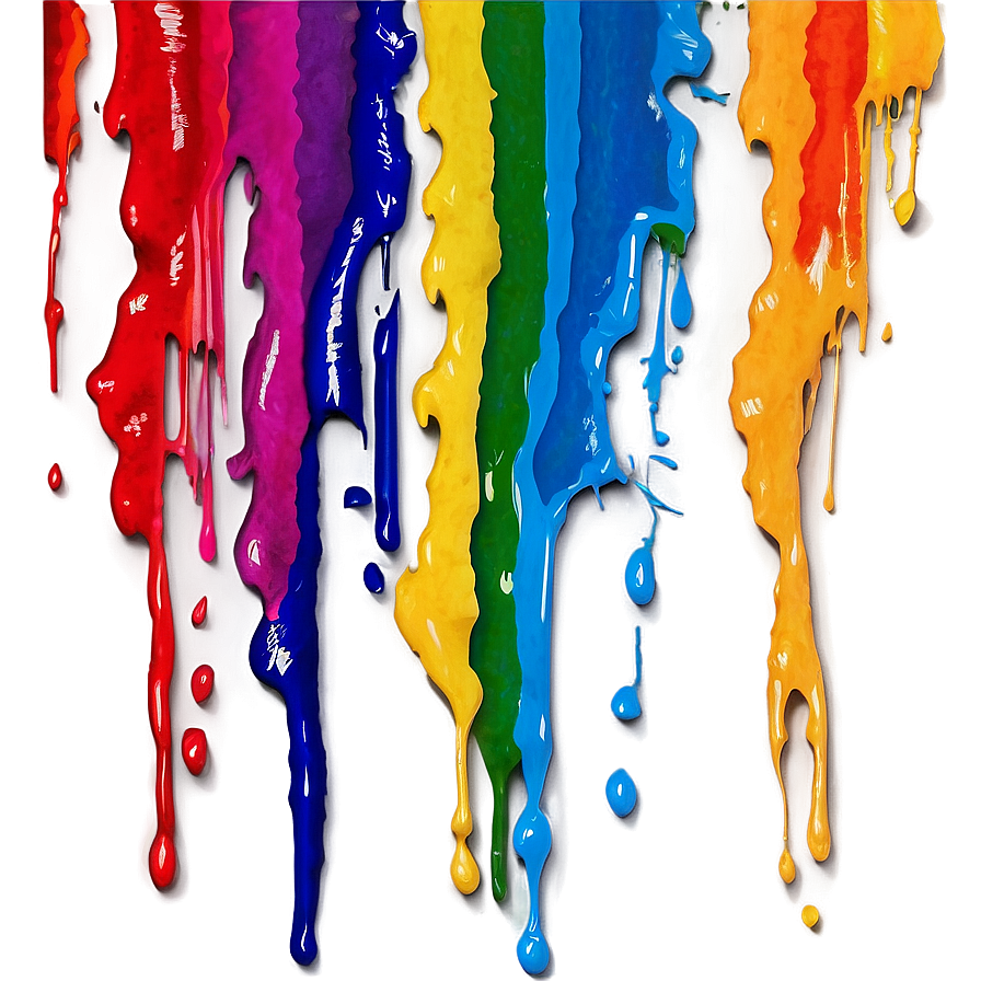 Rainbow Splatter Art Png Fpo17 PNG Image