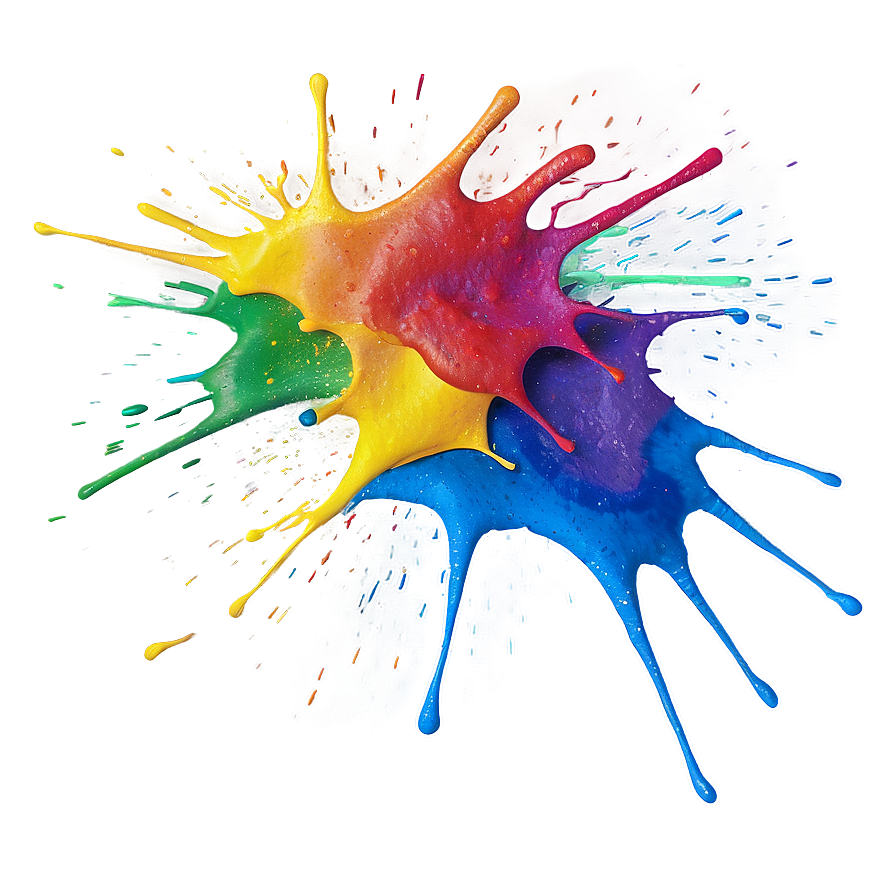 Rainbow Spray Paint Splatter Png Obj42 PNG Image