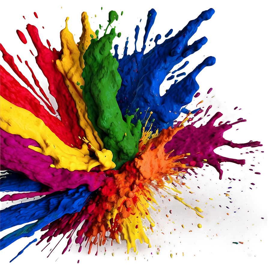 Rainbow Spray Paint Splatter Png Rqn PNG Image