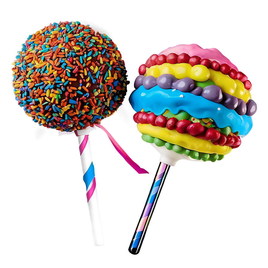 Rainbow Sprinkle Cake Pops Png 06272024 PNG Image