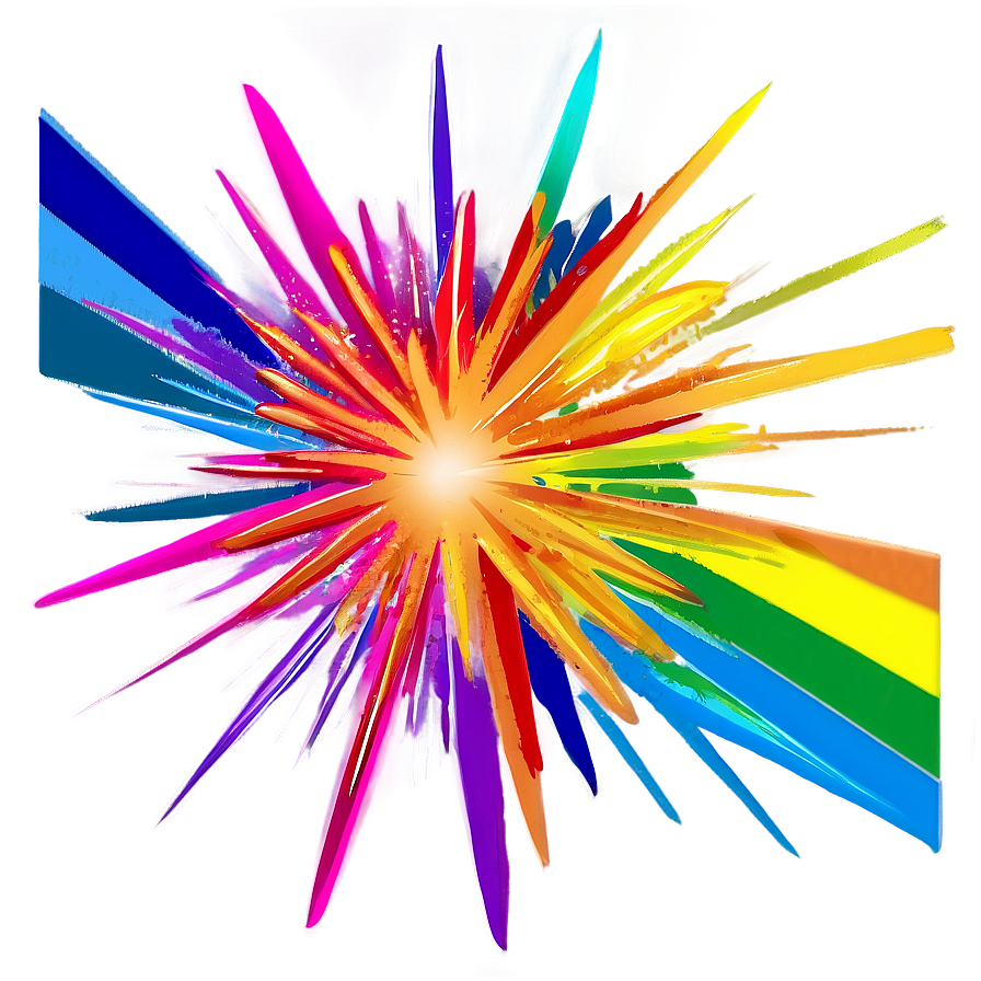 Rainbow Starburst Design Png Yjg17 PNG Image