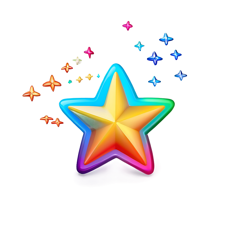 Rainbow Stars Emoji Png 06272024 PNG Image