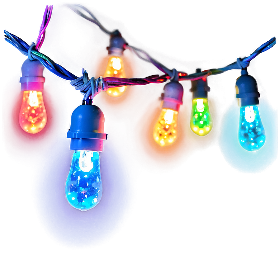 Rainbow String Lights Png 1 PNG Image