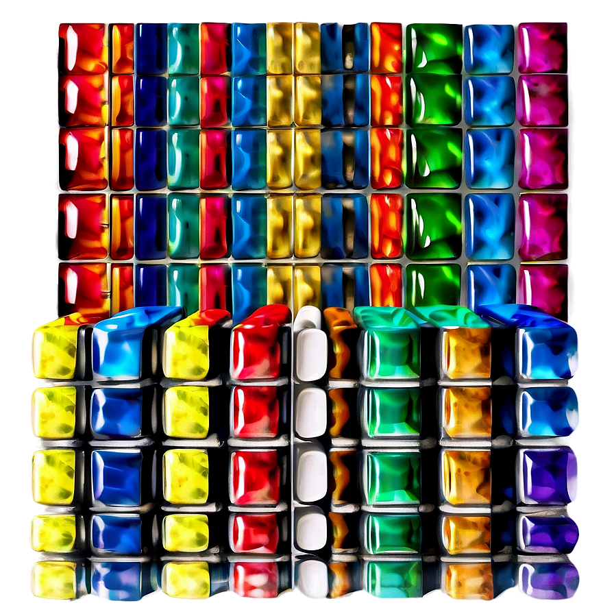 Rainbow Tile Mosaic Png Iau PNG Image