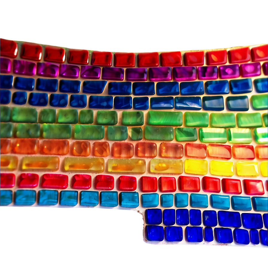 Rainbow Tile Mosaic Png Qyh25 PNG Image